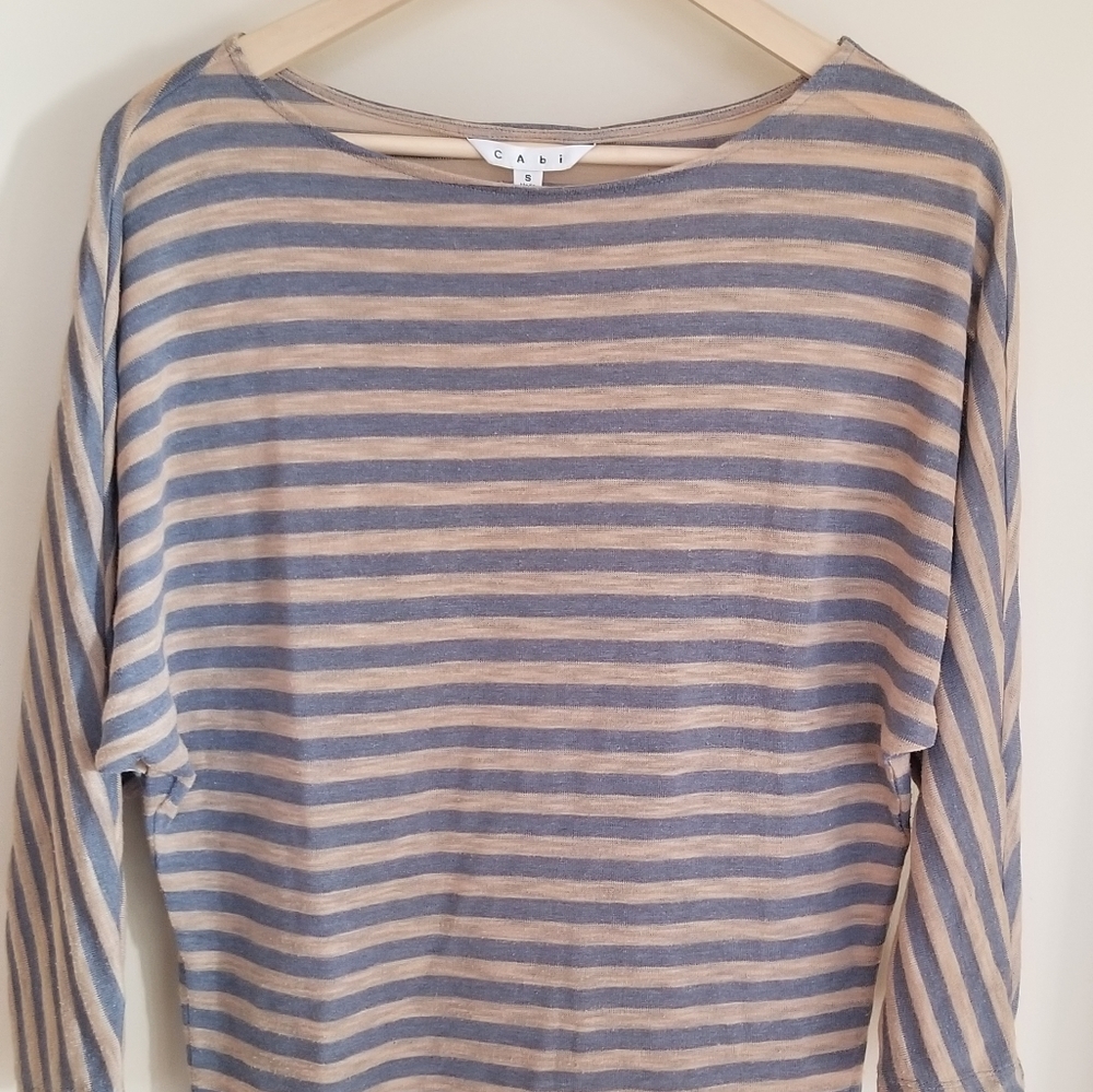 CAbi Dolman Striped Top